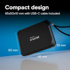 Crucial X9 1TB Portable SSD, USB 3.2 USB-C, External Solid State Drive - Image 6