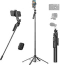 AI Face Tracking Tripod with Remote 360° Auto Rotation Selfie Stick Tripod by MOSENMO