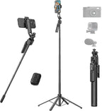 AI Face Tracking Tripod with Remote 360° Auto Rotation Selfie Stick Tripod by MOSENMO