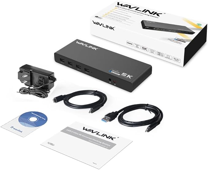 WAVLINK Pro Dual 4K@60Hz Universal Docking Station | USB 3.0/USB-C Laptop Dock - Image 8