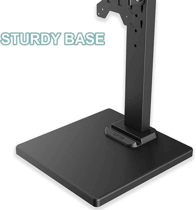 Suptek Dual Monitor Stand with Base Vertical Stack Screen Free-Standing Monitor - Image 6