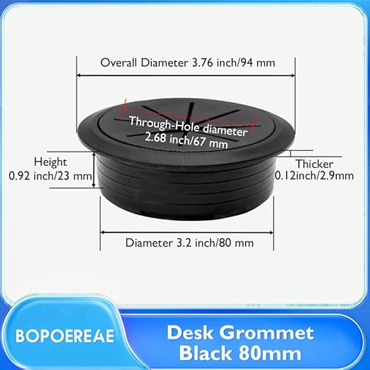 Desk Grommet 3-1/8", Desk Hole Cover - Image 8