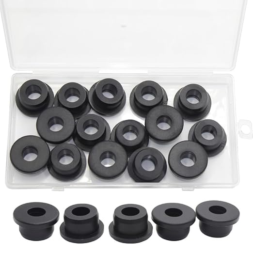 15 Pcs 3/4" Drill Hole, 3/8" ID Silicone Rubber Grommets by BOPOREAE