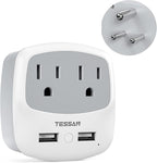 TESSAN US to India Plug Adapter, Type D Travel Adaptor by TESSAN