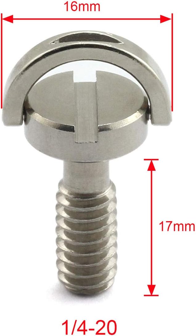 HJ Garden 2pcs 1/4-20 Thread D-Ring Stainless Steel Camera Fixing Screws - Image 2