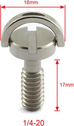 HJ Garden 2pcs 1/4-20 Thread D-Ring Stainless Steel Camera Fixing Screws - Image 2