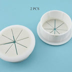 HAHIYO 2Pcs 2Inch/50mm White ABS Plastic Eight-petaled Desk Grommet Wire - Image 4