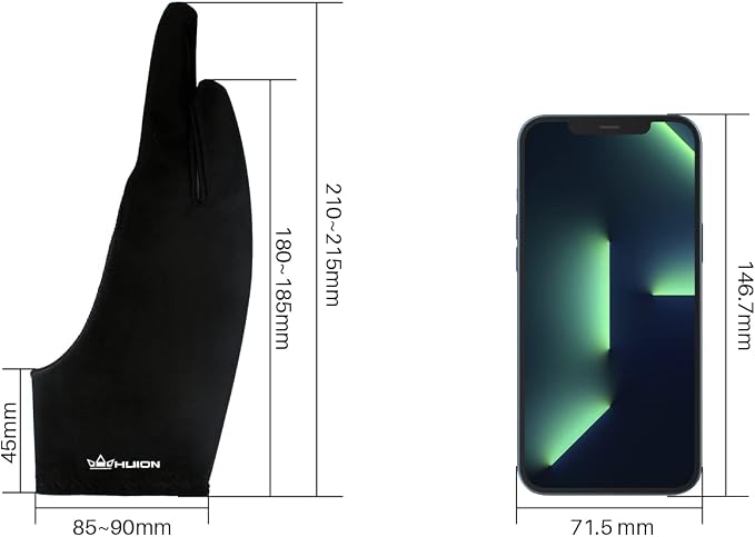 HUION Artist Drawing Glove for Drawing Tablet, Paper Sketching, Art Glove - Image 3