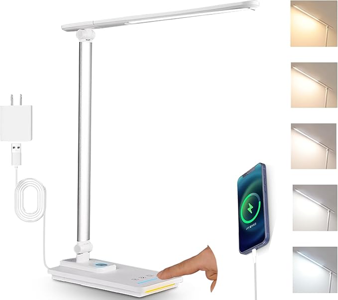 TECHNOVA LED Desk Lamp with 5 Color Temperatures | Sliding Stepless Dimming & by Unknown