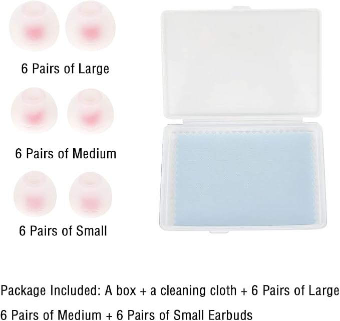 18 Pairs Silicone Earbud Tips Replacement Ear Tips - Image 2