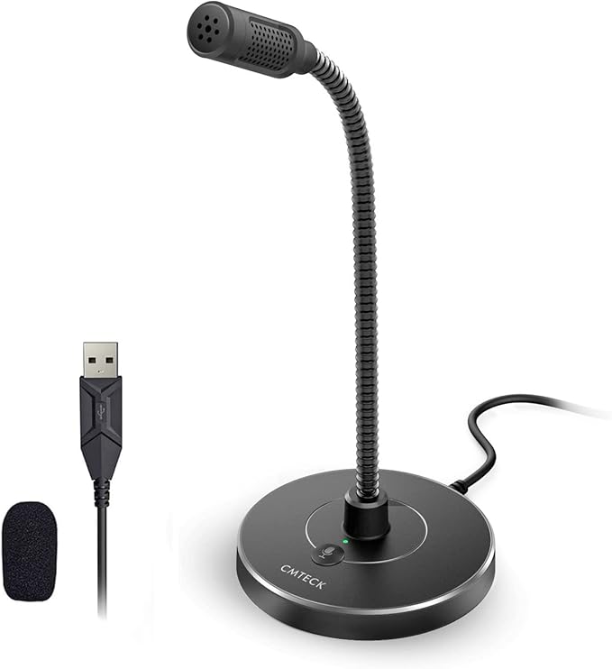 CMTECK USB Computer Microphone G009, Noise-Cancelling Recording Desktop Mic by CMTECK