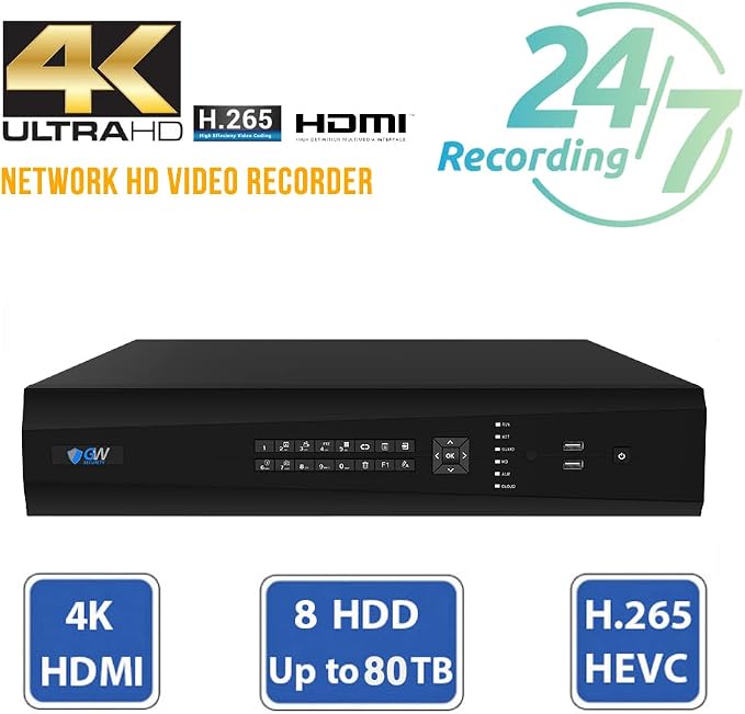 GW Security 64 Channel UltraHD 12MP 6K @ 30FPS Realtime 3X Motorized Zoom PoE - Image 9