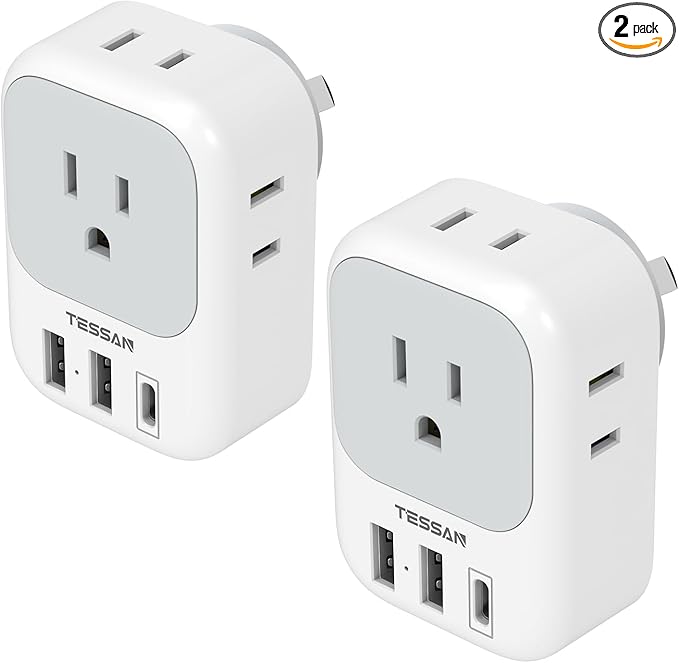 Australia Plug Adapter, TESSAN New Zealand Power Adapter by TESSAN