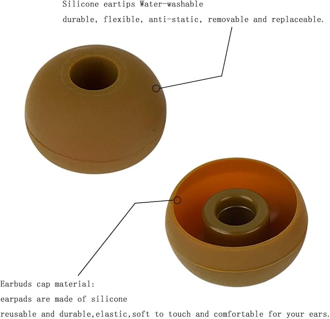 Silicone Replacement Earbud Tips Eartips Earbuds Eargels Compatible - Image 6