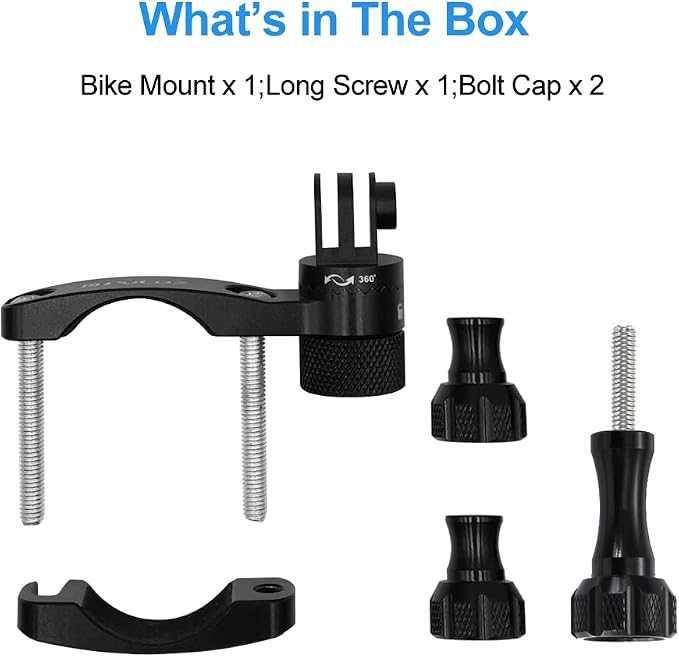 PULUZ Bike Motorcycle Handlebar Mount, 360 Degree Rotation Aluminum Bicycle - Image 7