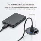 USB 3.0 Hub SD TF 3 Port USB 60mm Desk Grommet Splitter Dock Station Micro-SD - Image 5