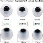 Replacement Earbud Tips Earbud Covers Silicone Tips Ear Gels Fit - Image 3