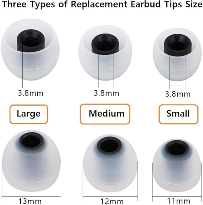 Earbuds Replacement Tips Silicone Earbud Tips Ear Gels Fit - Image 3
