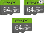 PNY 64GB Elite Class 10 U1 microSDXC Flash Memory Card by PNY