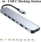 Multiport USB C Adapter, 7 in 1 USB C Docking Station - Image 5