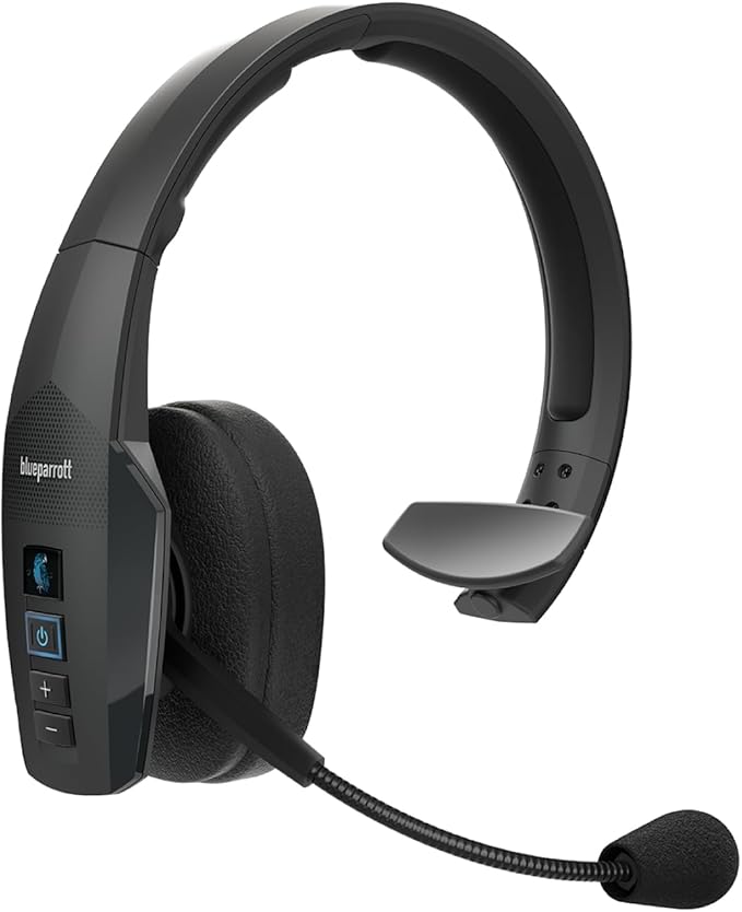 BlueParrott B450-XT Mono Bluetooth Wireless Headphones 96% Noise Canceling Over by BlueParrott