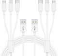 Multi Charger Cable 6Ft 2Pack, 3 in 1 Charging Cord, Universal Phone Charger by CyvenSmart