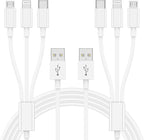 Multi Charger Cable 6Ft 2Pack, 3 in 1 Charging Cord, Universal Phone Charger by CyvenSmart