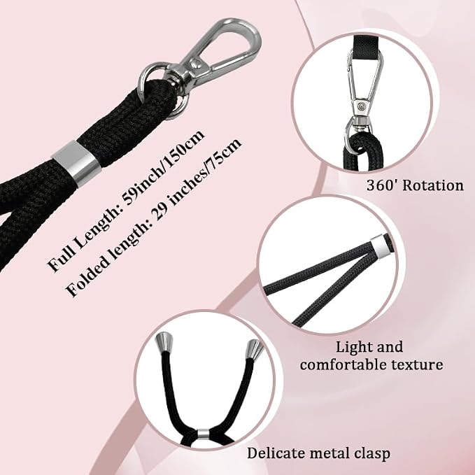 Cell Phone Lanyard, Universal Phone Strap, 2x Adjustable Neck Strap, 4x Pads - Image 3