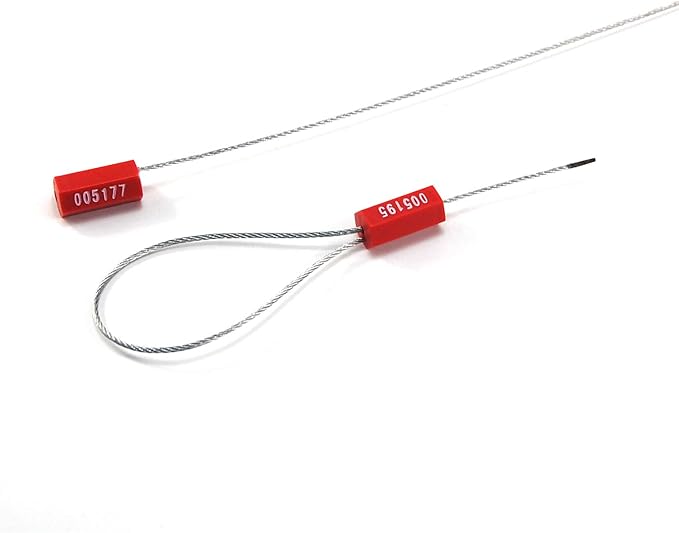 Pull-Tite Steel Security Cable Wire Seals Numbered Anti-Tamper Security Tags - Image 6