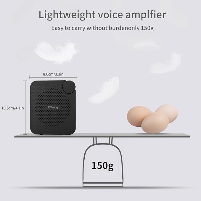 Portable Voice Amplifier with Wired Microphone Headset, Rechargeable PA System - Image 7