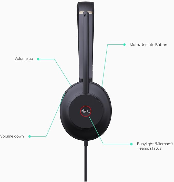 Yealink UH37 USB Headset with Microphone - Image 3