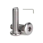 3/16-24 x 1-1/4" Flat Head Hex Socket Cap Screws Bolts, 304 Stainless Steel 18-8 by MoyoCodi