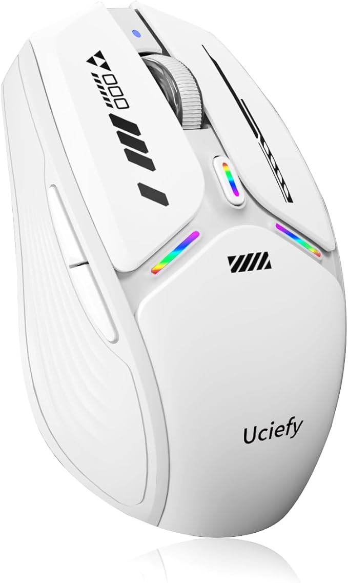 Uciefy V19 Wireless Mouse, 2.4GHz Rechargeable Mouse LED by Uciefy