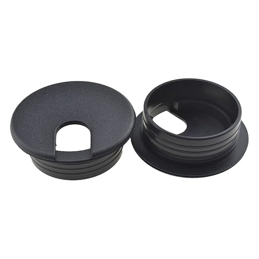 HAHIYO 2Pcs 1.5Inch/38mm Black ABS Plastic U-Shaped Desk Grommet Wire Grommet - Image 5