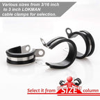 LOKMAN 20 Pack 1/4 Inch Stainless Steel Cable Clamp, Rubber Cushioned Insulated - Image 3