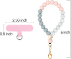 Marble Silicone Beaded Phone Wrist Strap, Cellphone Lanyard - Image 6