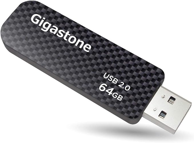 GIGASTONE V30 64GB USB 2.0 Flash Drive, Retractable Sliding Design Pen Drive by Gigastone