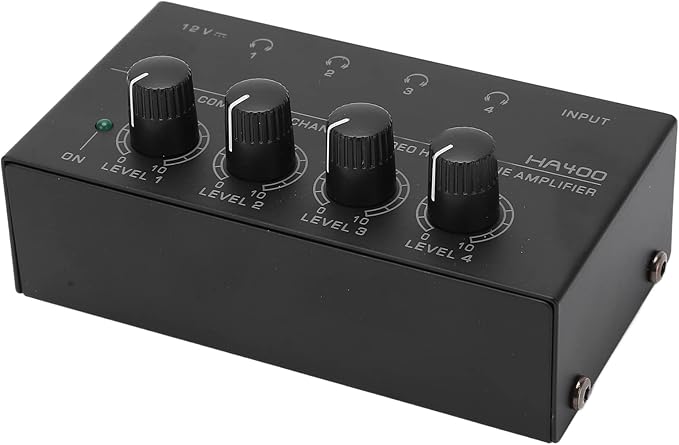4-Channel Stereo Headphone Amplifier Ultra Low Noise + Power Adapter Perform - Image 4