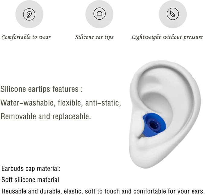 4 Pairs Silicone Earbud Tips Replacement Eartips Earbuds Eargels Earpads - Image 5