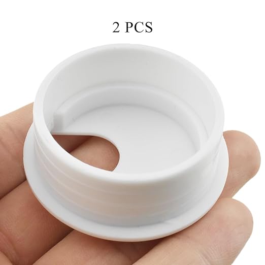 HAHIYO 2Pcs 1.77Inch/45mm White ABS Plastic U-Shaped Desk Grommet Wire Grommet - Image 5