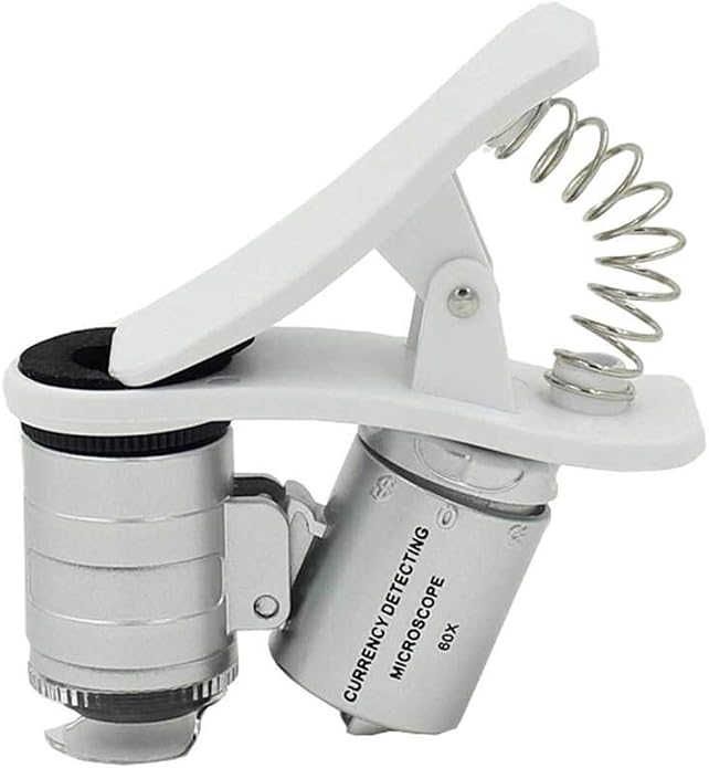 1Pcs Universal Led Clip Mobile Phone Microscope Magnifier Micro-Lens 60X by Unknown