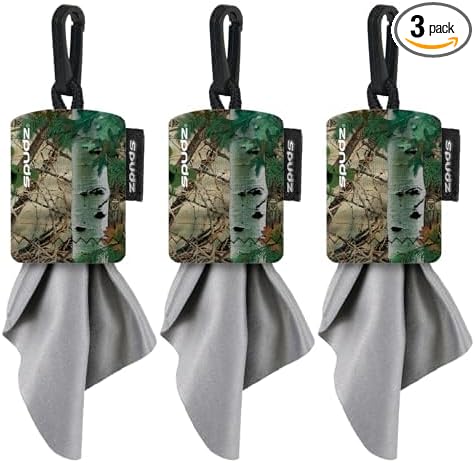 SPUDZ Classic Microfiber Lens Cleaner – Clip-On Pouch, Washable – by ALPINEINNOVATIONS