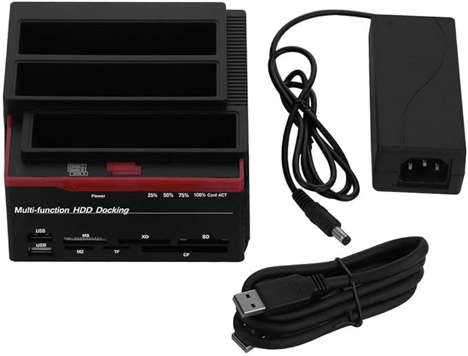 Zopsc USB 3.0 SATA/IDE HDD Docking Station Three-Bay Offline Clone HUB Reader - Image 7