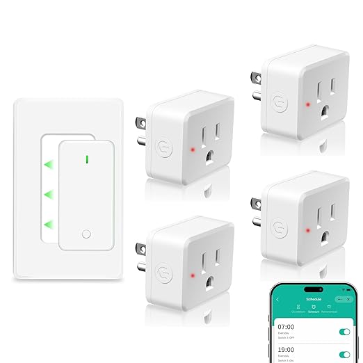 NineLeaf Slim WiFi Smart Plug w Switch, Remote App Control, Compatible by NineLeaf