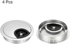 uxcell Cable Hole Cover, 2.4Inch/60mm Zinc Alloy Desk Wire Cord Cable Grommets - Image 4