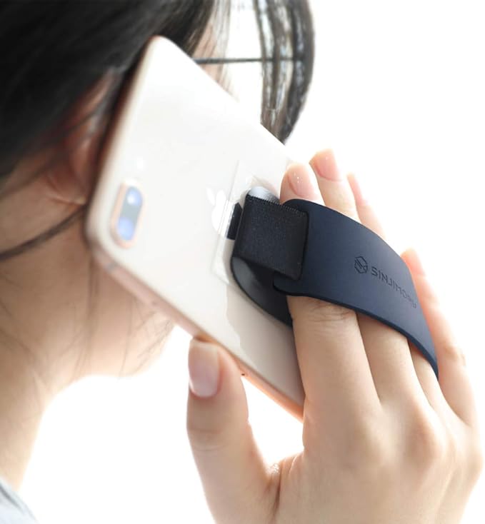 Sinjimoru Phone Grip with Silicone Band – Comfortable One-Hand Holder & - Image 3