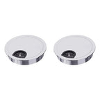 2 Pack Desk Grommet 3-1/8 Inch 80mm, Zinc Alloy Computer Desk Wire Hole Cover by Unknown