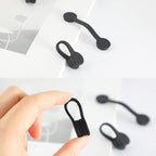 Viaky 6 Pcs Black Magnetic Cable Clips Organizer Earbuds Cords Winder Bookmark - Image 8