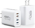 40W USB C Charger Block, 4 USBC Ports, Type C Wall Plug USB-C Fast Charging by TTC