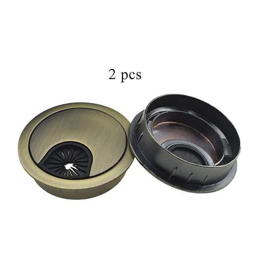 HAHIYO 2Pcs 2Inch/50mm Bronze Zinc Alloy Desk Grommet Wire Grommet Cable - Image 6